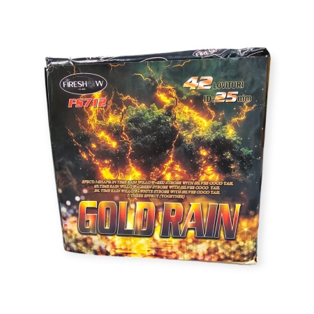 Combinatie de Comete Gold Rain, 42 Focuri, Calibru 25 Mm, Categorie T1